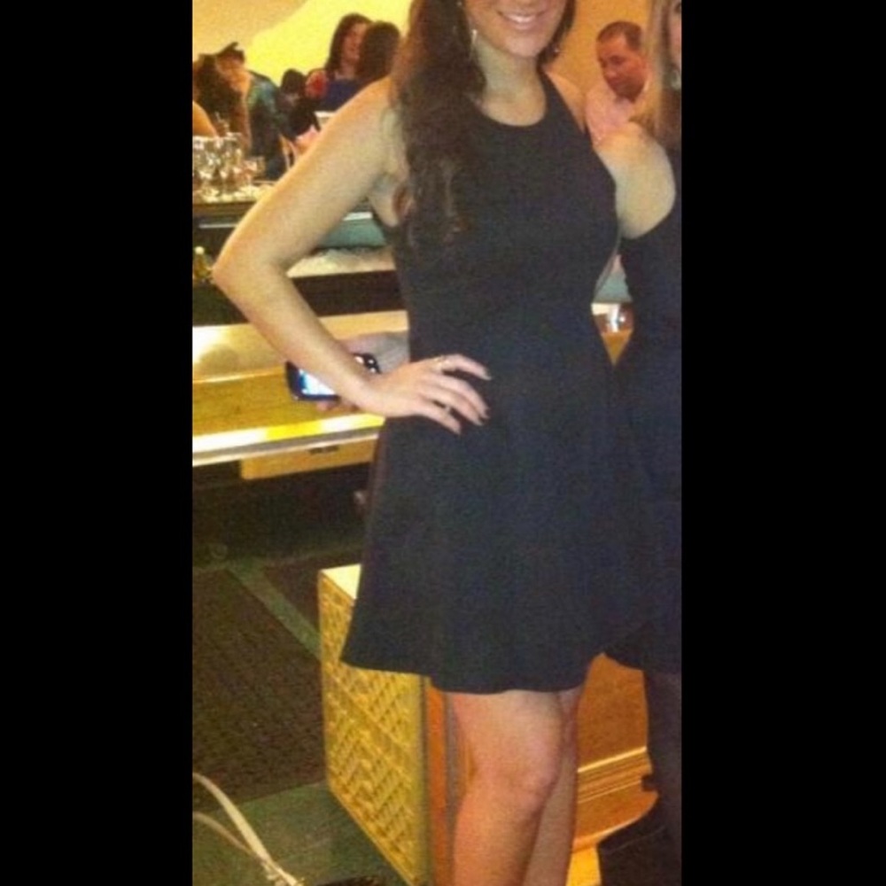 Black dress with gold studs on pockets🖤